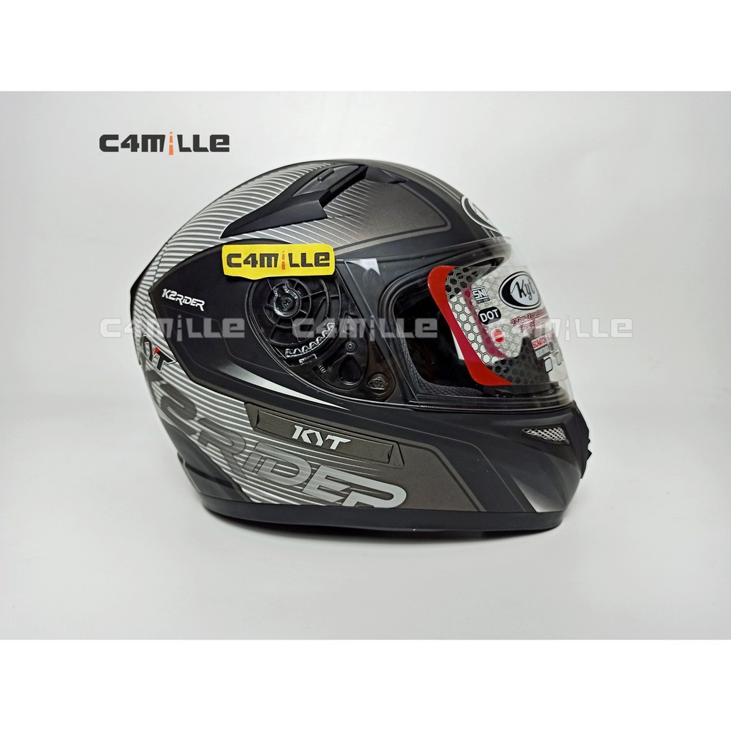 Jual HELM KYT K2 RIDER #1 BLACK MATT GUN METAL DOUBLE VISOR FULL FACE ...