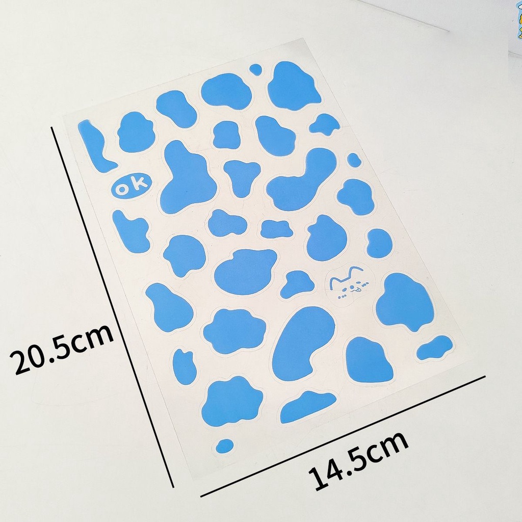 Jual [MILOLI] 1Pcs IRREGULER COW PATTERN PET Sticker Sapi Deco DIY ...