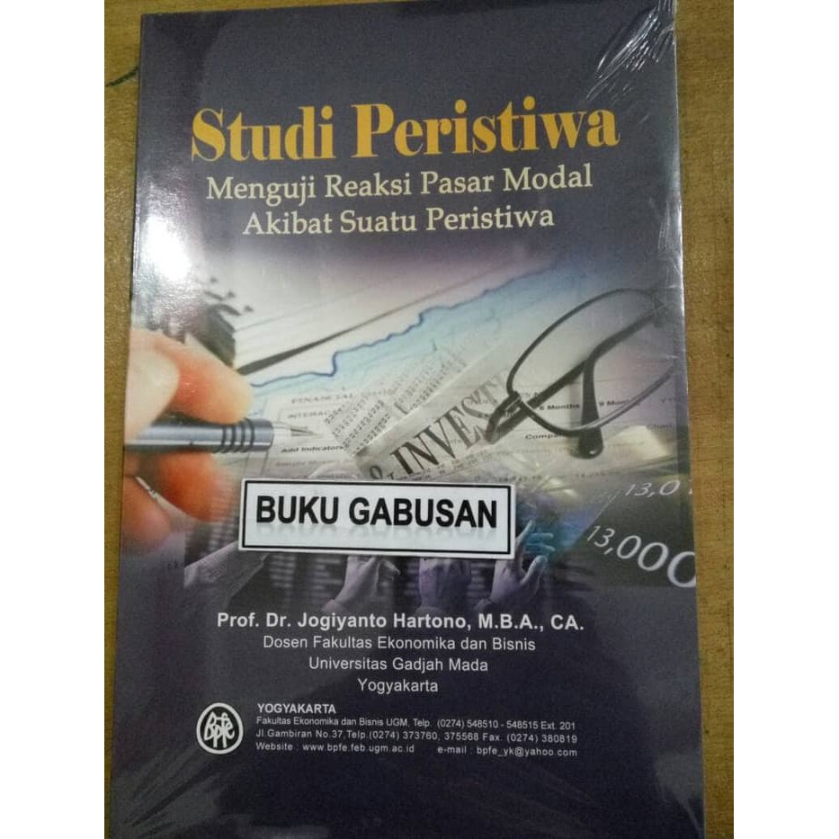 Jual BUKU STUDI PERISTIWA MENGUJI REAKSI PASAR MODAL - JOGIYANTO Ar ...