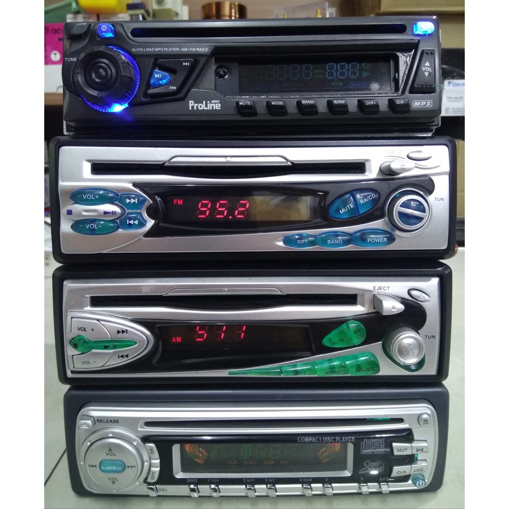 head unit 1din cd audio MP3 rekondisi