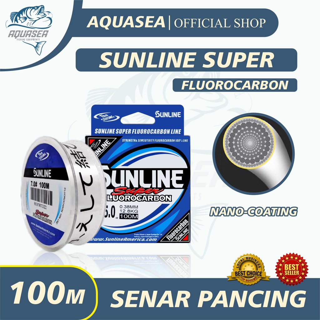 Jual AQUASEA Tali Pancing Sunline Senar Pancing 100m Super Natural Sunline  Nilon Daya Tarik 3,8 Kg - 21,5 Kg