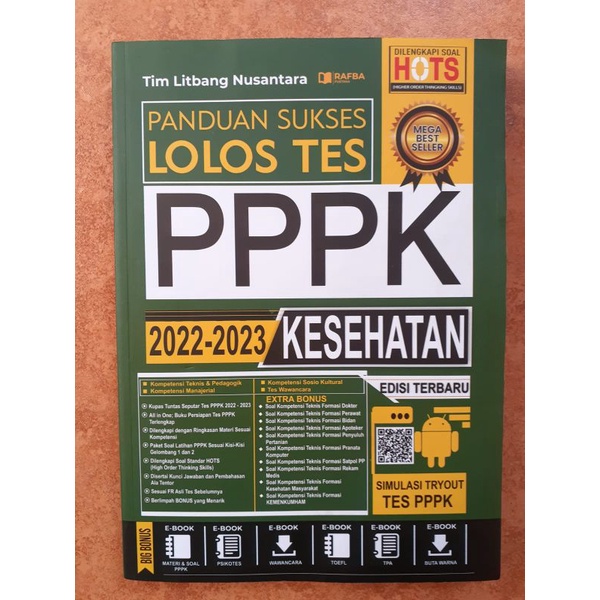 Jual PANDUAN SUKSES LOLOS TES PPPK (P3K) KESEHATAN 2022-2023 | Shopee