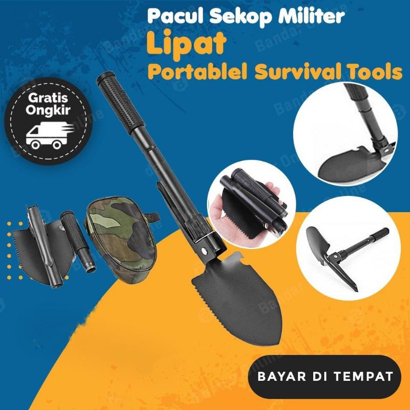 Jual Sekop Lipat Cangkul Pacul Lipat Portable Camping Kemah | Shopee ...
