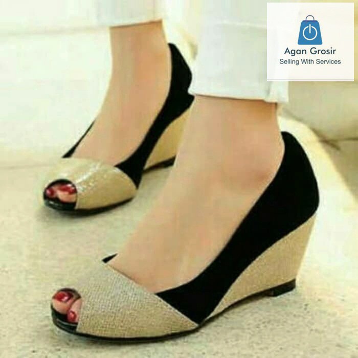 Shopee sepatu sale wedges