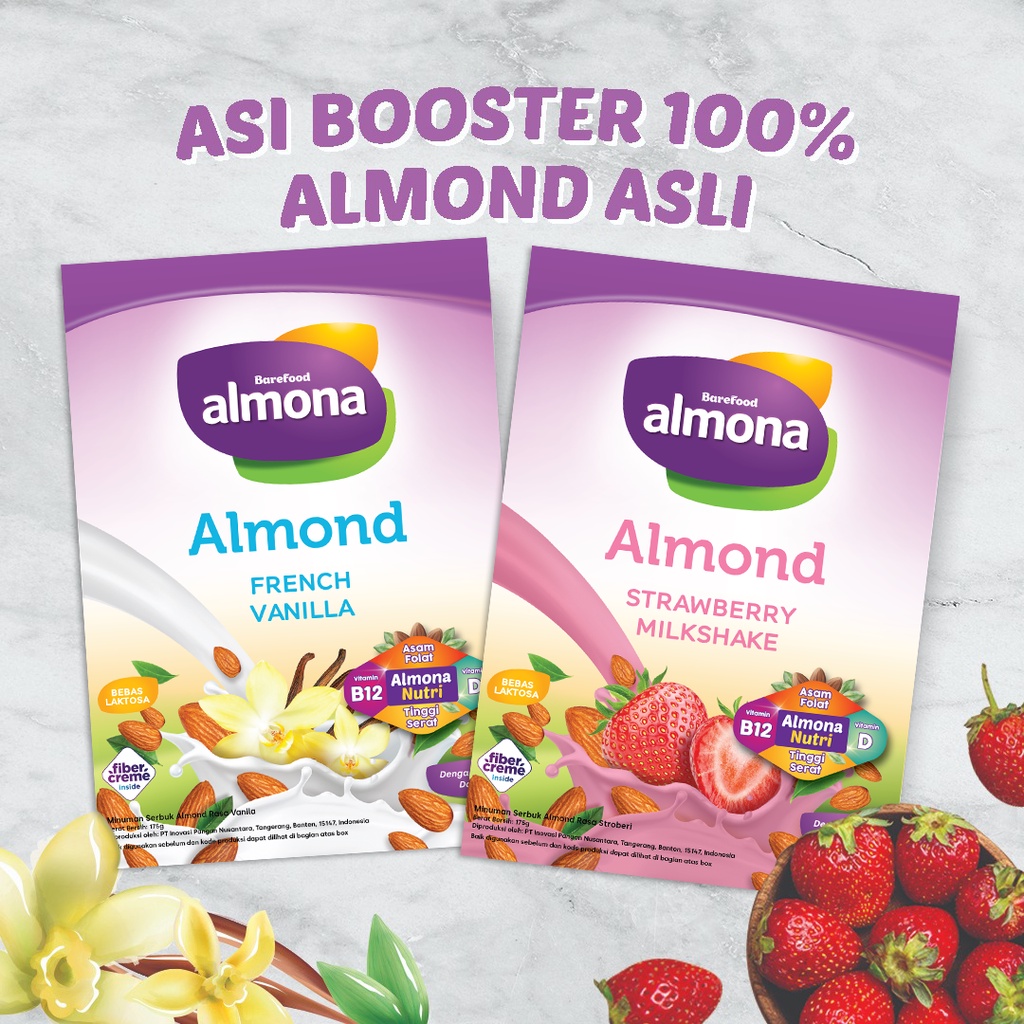 Jual Almona Almond Milk Powder Asi Booster With Daun Katuk Rendah Gula Tinggi Serat 0086