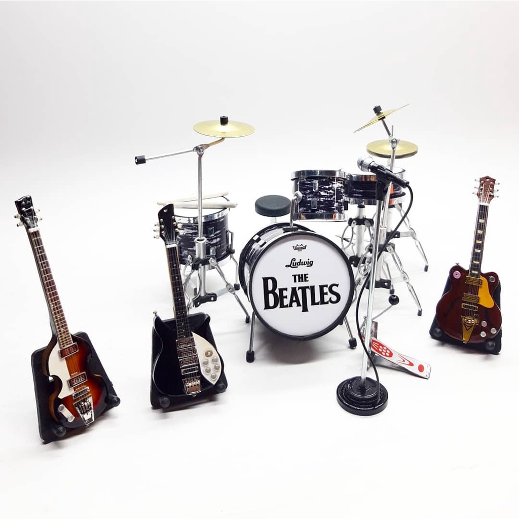 Jual Miniatur Drum The Beatles Special Edition Dan gitar mini Skala 1/ ...