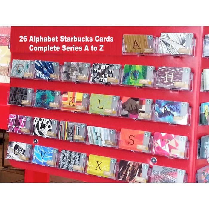 Jual 26 Starbucks Card A to Z Complete Alphabet Letter Kartu Huruf US ...