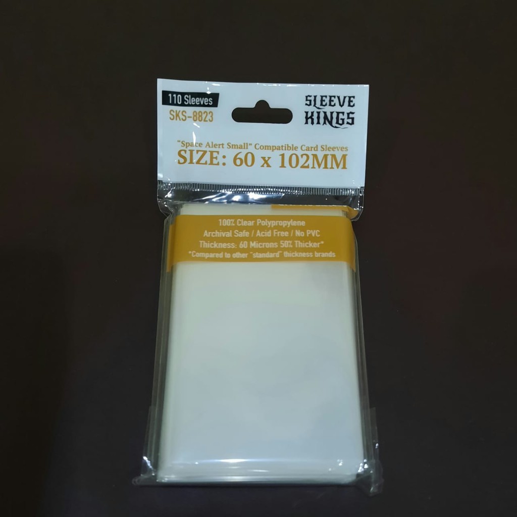 space alert card sleeves Alert" Compatible (60x102mm) 110 Pack, 60 Micron, SKS-8  sleevekings 60 microns These sleeves are perfect for any games with 67x103mm cards Sleeve Kings Card Sleeves: Space