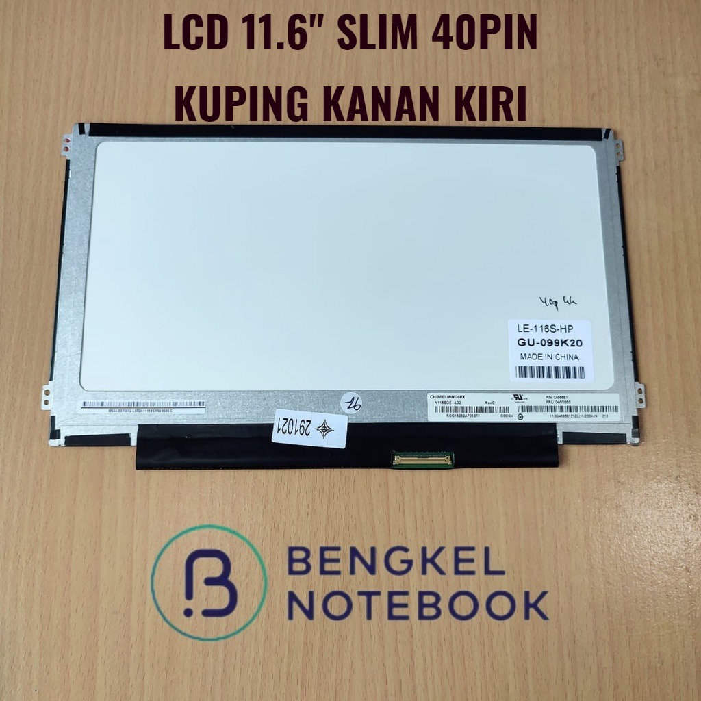 Jual Lcd 11 6 Led Hp Mini Slot Kanan 40pin Kuping Kiri Kanan B116xw01 V