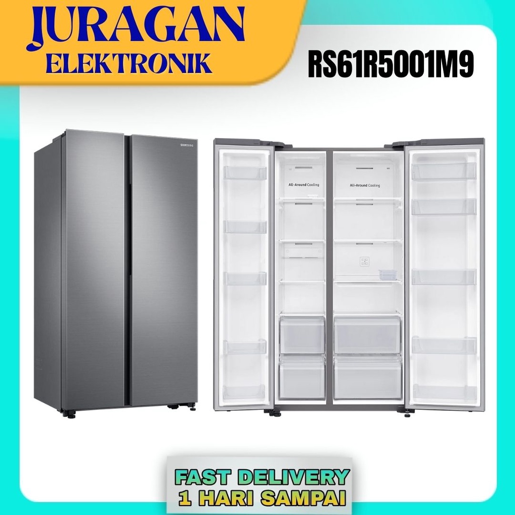 Jual Kulkas Samsung Side By Side RS61R5001M9 700 Liter All Around Cooling Shopee Indonesia