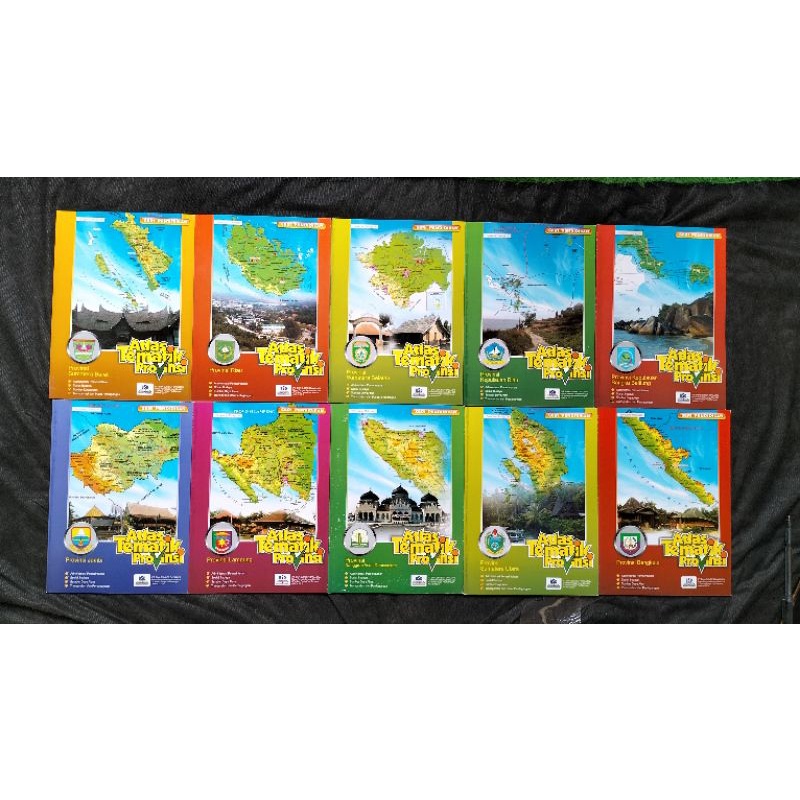 Jual ATLAS TEMATIK 34 PROVINSI PETA SUMATERA UTARA NANGGROEH ACEH ...