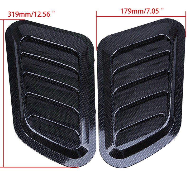 XhuangTech Air Flow Intake Cover, Sport Racing Car Hood Vents, 16.2" X 12.5" Car Intake Scoop Turbo Bonnet Vent Hood Air Vent Trim Decor Cover, Car