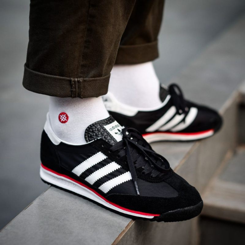 SALE TERMURAH ADIDAS SL72 BLACK WHITE RED