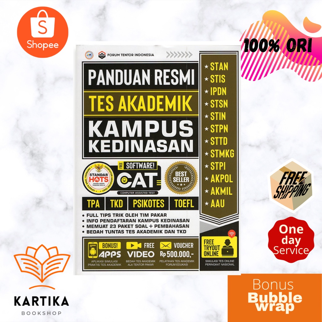 Jual Buku Panduan Resmi Tes Akademik Kampus Kedinasan (Forum Edukasi ...