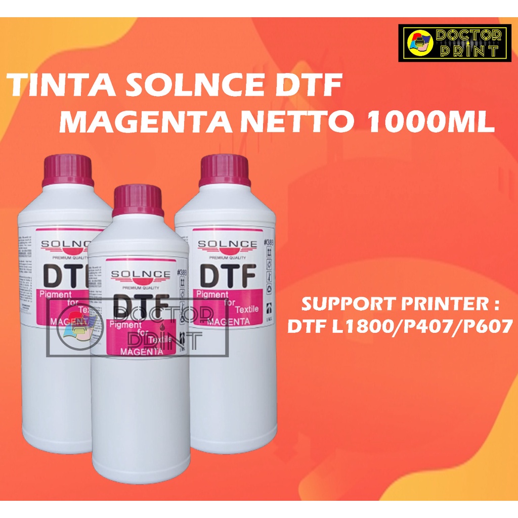 Jual Tinta DTF SOLNCE CMYKW Kemasan 1Liter | Shopee Indonesia