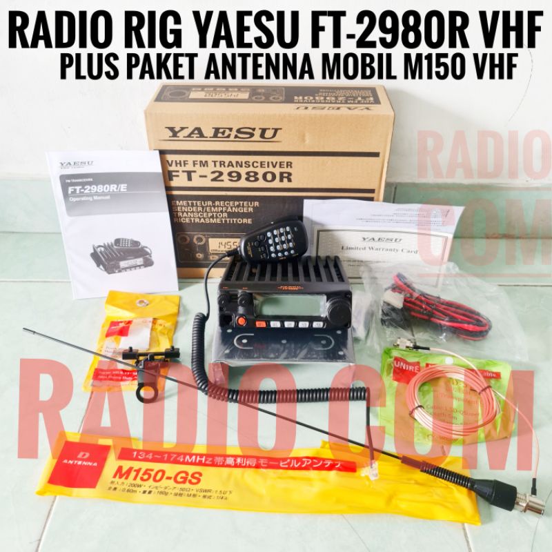 Jual Radio Rig Yaesu Ft2980 Vhf Plus Paket Antenna Mobil M150 Gs Vhf Paket Rig Mobil Yaesu Ft