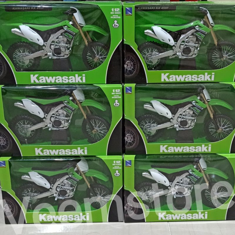 New-Ray Maquette Moto 1:12 Kawasaki Bud Racing KX450 2012 – Avec Stickers Officiels