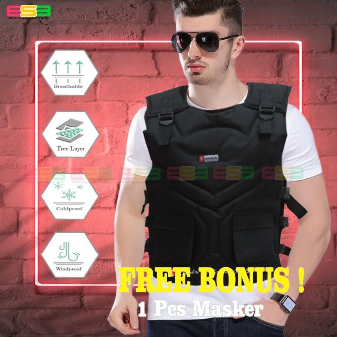 Jual rompi motor riders pelindung dada body protector taslan hitam rm ...
