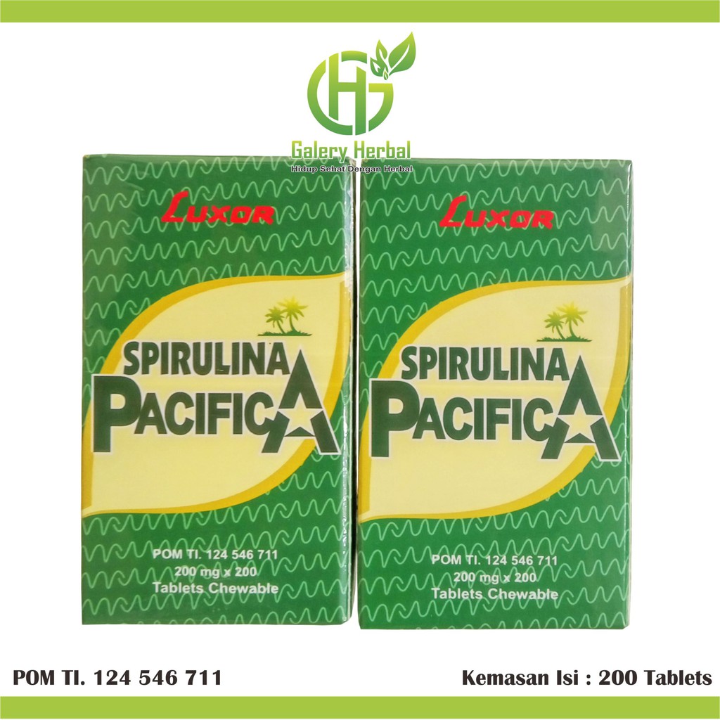 Jual SPIRULINA PACIFICA LUXOR 200 TABLETS SUPERFOOD MASKER