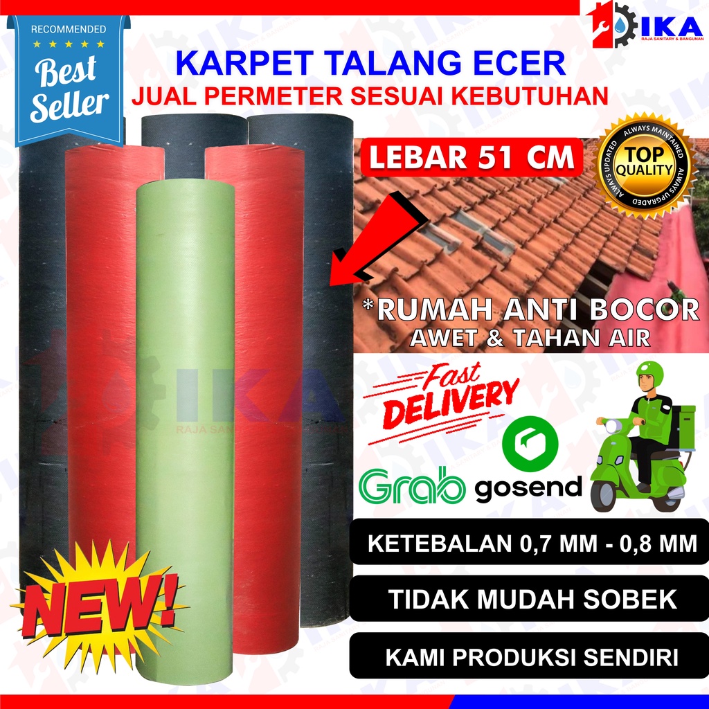 Jual (KHUSUS GOJEK/GRAB) Karpet Talang Air 1 Meter 55 90 110 Merah ...