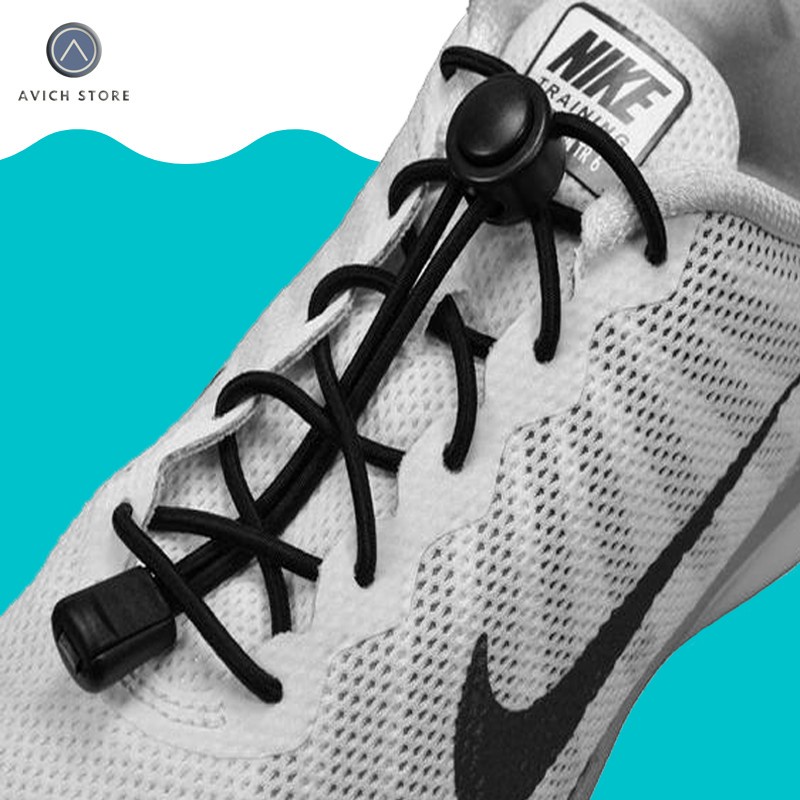 Jual TALI SEPATU KARET ELASTIS LOCK LACES SHOE LACES | Shopee Indonesia