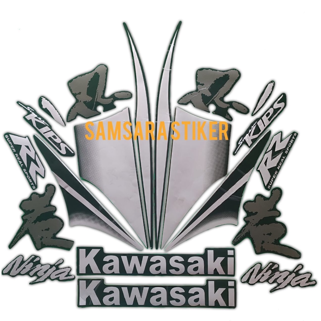 Jual Stiker Striping LIs Motor Kawasaki Ninja rr 2010 Hitam | Shopee ...