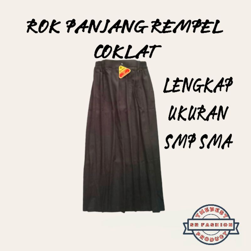 Jual Rok Panjang Rempel Cokelat Lengkap Ukuran SMP SMA | Shopee Indonesia