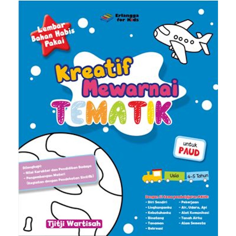 Jual Buku PAUD / TK KREATIF MEWARNAI TEMATIK Usia 4 - 5 Tahun | Shopee ...