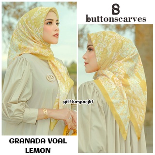 Jual Buttonscarves The Granada Voile Square Salmon Rose Original