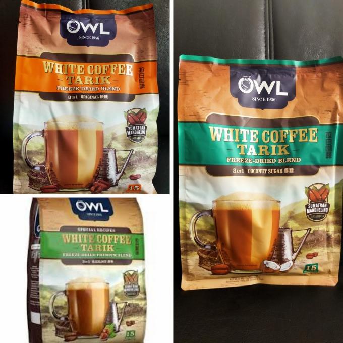 Jual OWL WHITE COFFEE TARIK 3 IN 1/ORIGINAL/HAZELNUT/COCONUT SUGAR