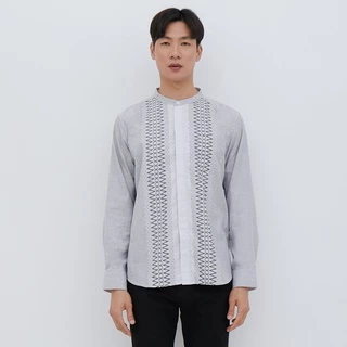 M231 Kemeja Pria Koko Panjang Abu 2388A