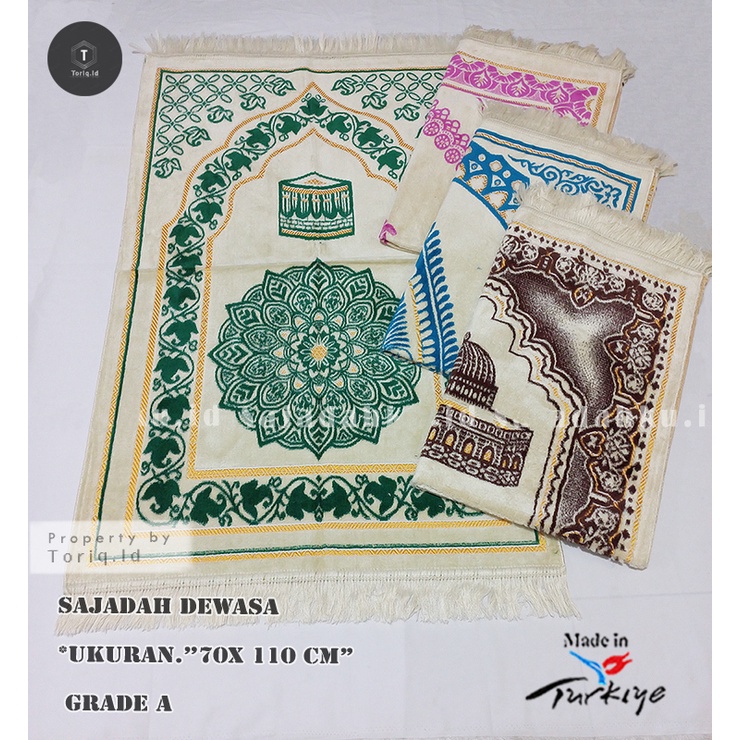 Jual Sajadah Turkey Turki Ukuran Dewasa 70x110 Cm Bahan Beludru ...