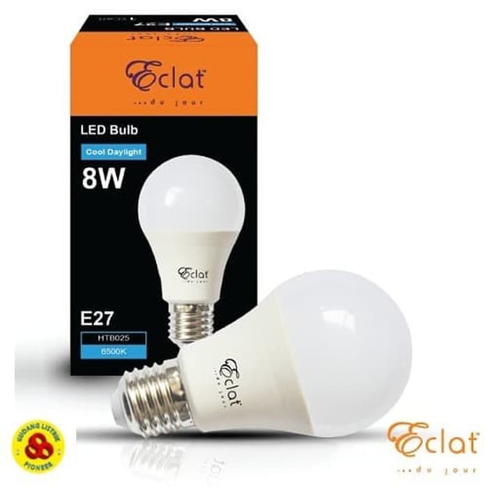 Jual Eclat LED Bulb 8W Putih E27 Bohlam Lampu LED Bulb 8 Watt Cool ...