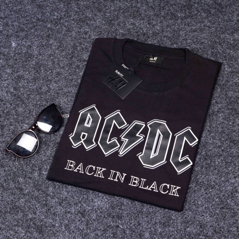Jual BAJU ACDC | KAOS ACDC BACK IN BLACK TAG H&M ~ BISA COD BAYAR DI ...