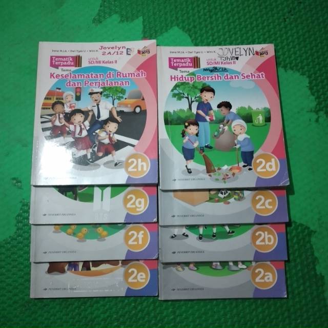 Jual Buku Bekas Erlangga Tematik Terpadu Kelas 2 Sd Mi K13 Revisi