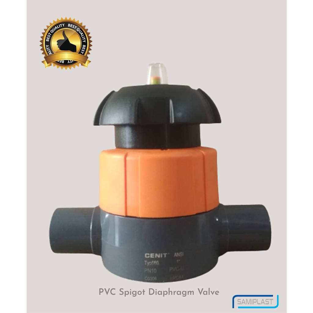 Jual PVC Diaphragm Spigot Ball Valve 11/2" ANSI Std Shopee Indonesia
