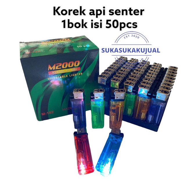 Jual (50pcs)korek api roda senter M2000(co khusus daerah riau) | Shopee ...