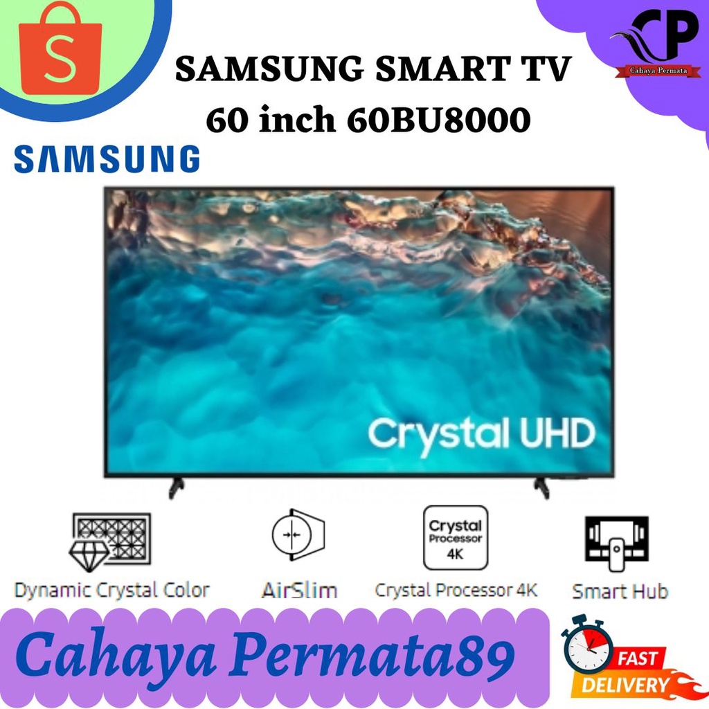 Jual SAMSUNG 60BU8000 Smart TV 60 Inch Crystal UHD 4K BU8000