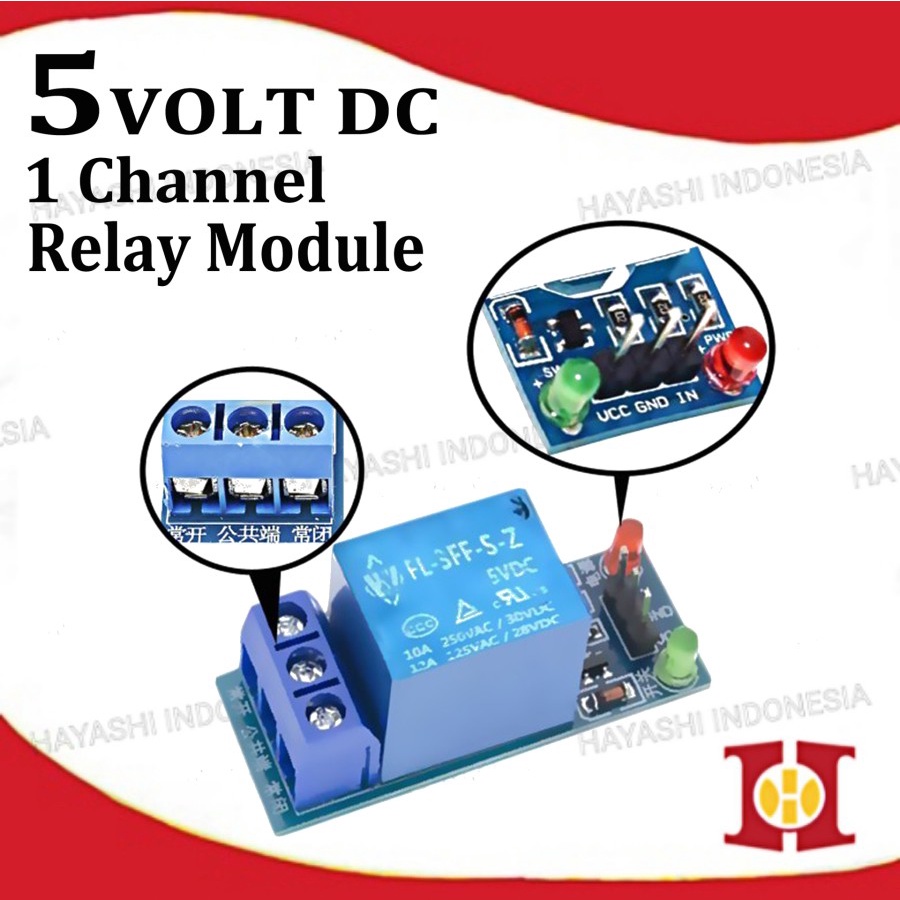 Jual Relay 5V 1 Channel Output 250VAC 30VDC 10A Module Arduino | Shopee ...