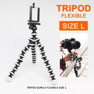 Tripod Gorila Size L With Holder U For Smartphone Tripod Hp Kamera Flexible Untuk Konten