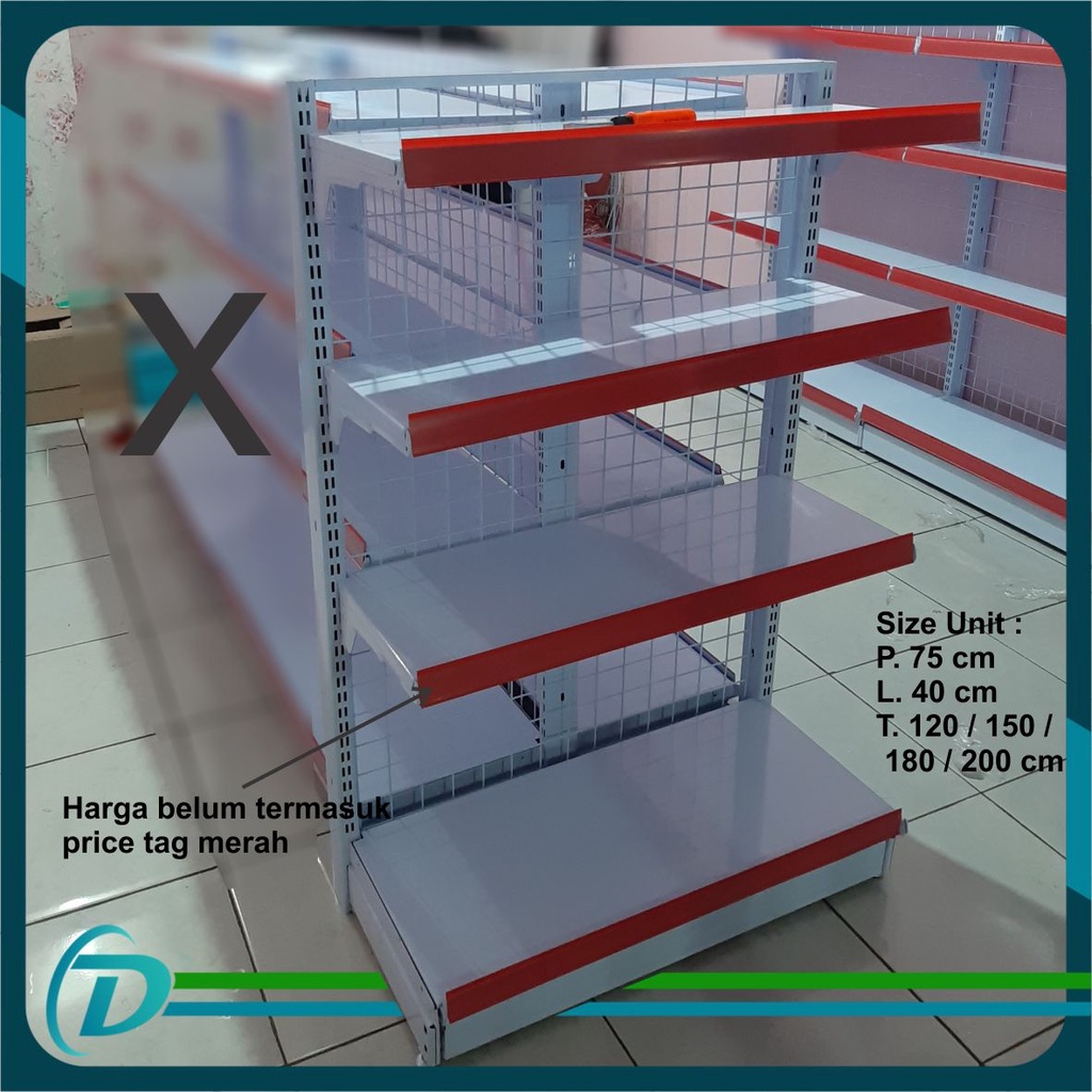 Jual Rak Minimarket Standar End Gondola - Rak Penutup Double - Rak Toko ...
