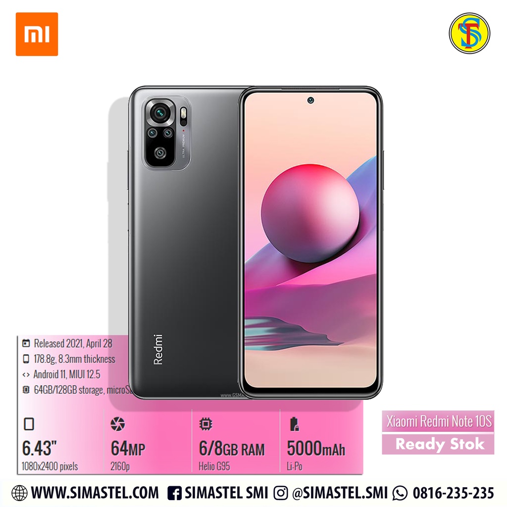 Xiaomi Redmi Redmi Note 10s 6gb 64gb Jual Xiaomi Redmi Note 10S
