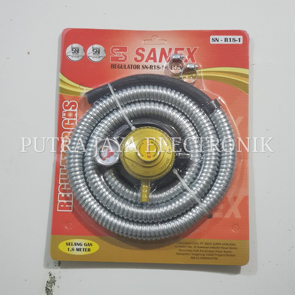 Jual Selang Gas Lpg Paket Regulator Meter Sanex Sn R Shopee Indonesia