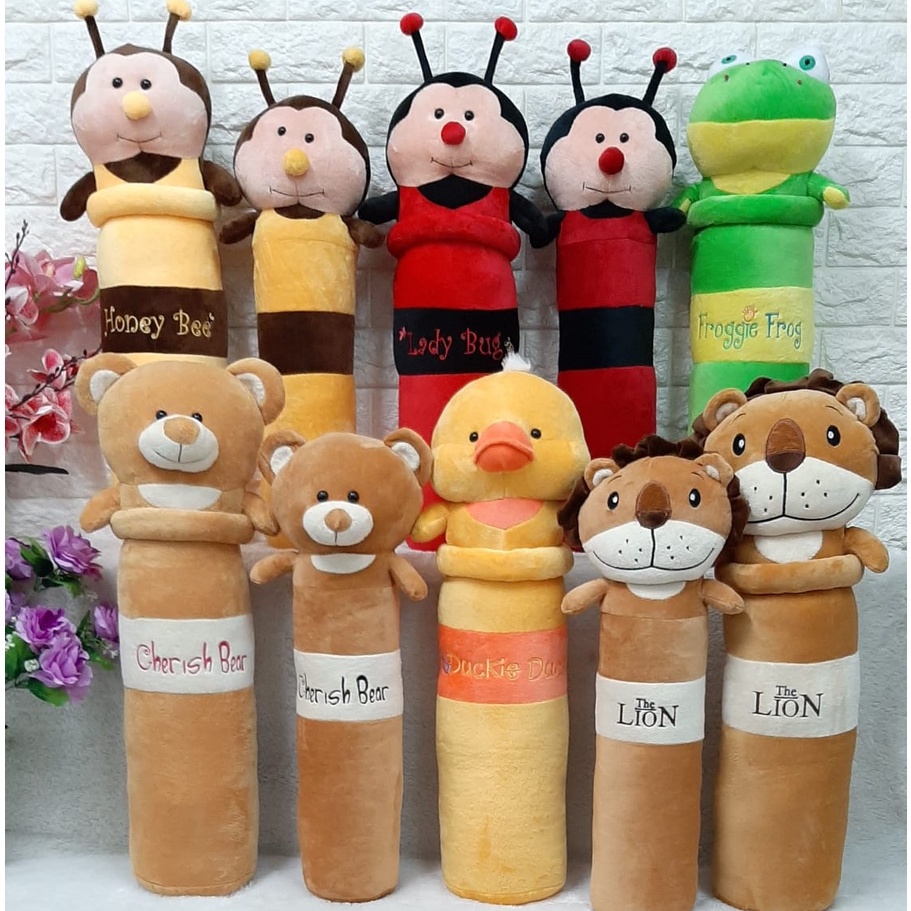 Jual Guling Animal Bebek Lebah Kumbang Bear Kodok Monkey 70cm | Shopee ...