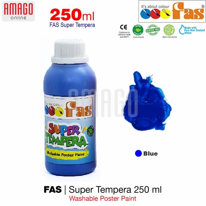 Jual Peralatan Melukis Fas Super Tempera Washable Poster Paint 250