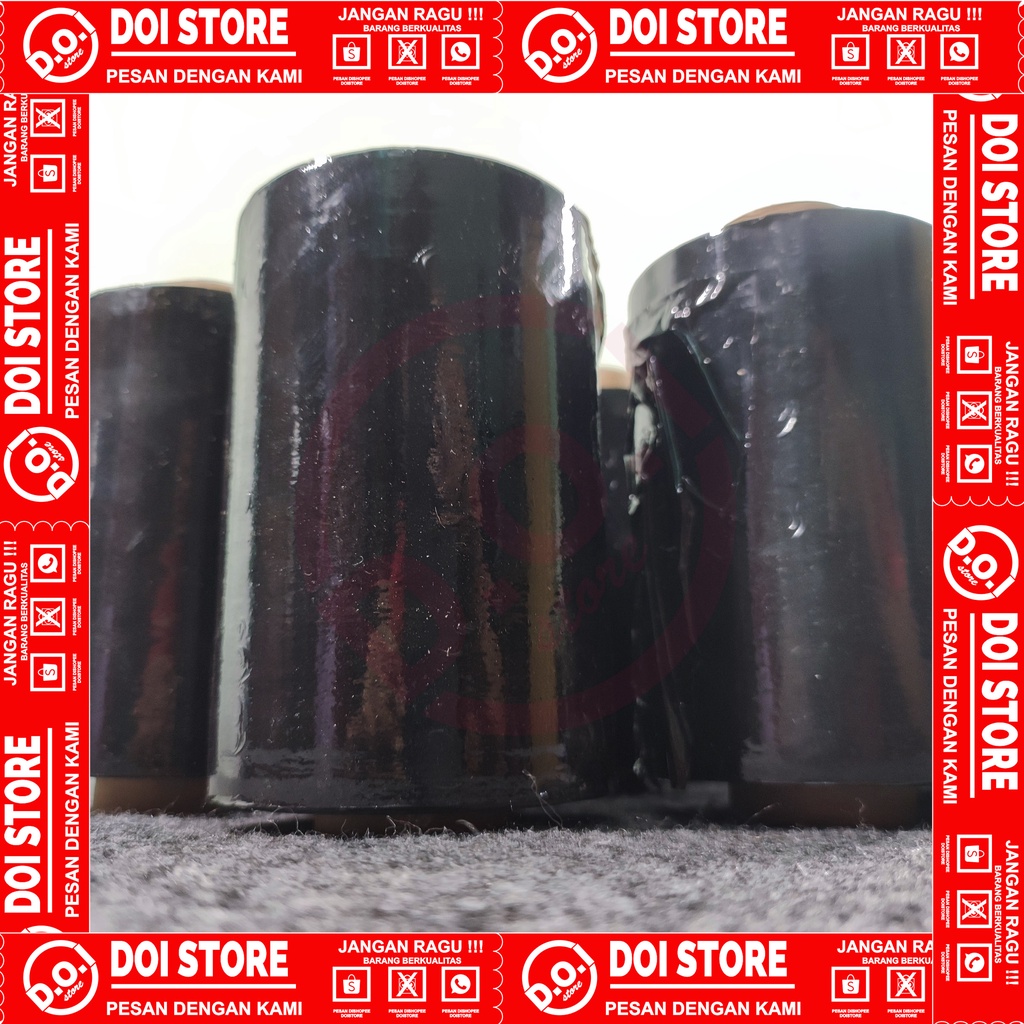 Jual PLASTIK WRAPPING HITAM STRETCH FILM REPING HITAM WRAPPING ...