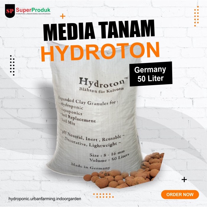 Jual EXPANDED CLAY GRANULES / HYDROTON GERMANY KEMASAN KARUNG 50LTR ...