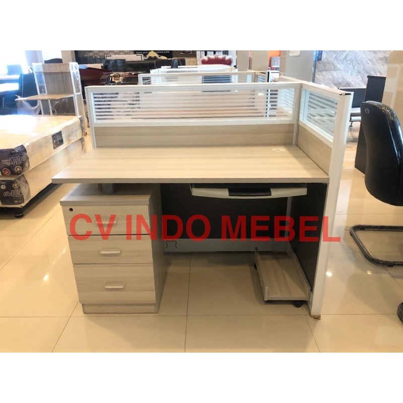 Jual meja partisi meja kantor sekat work station office meja kantor
