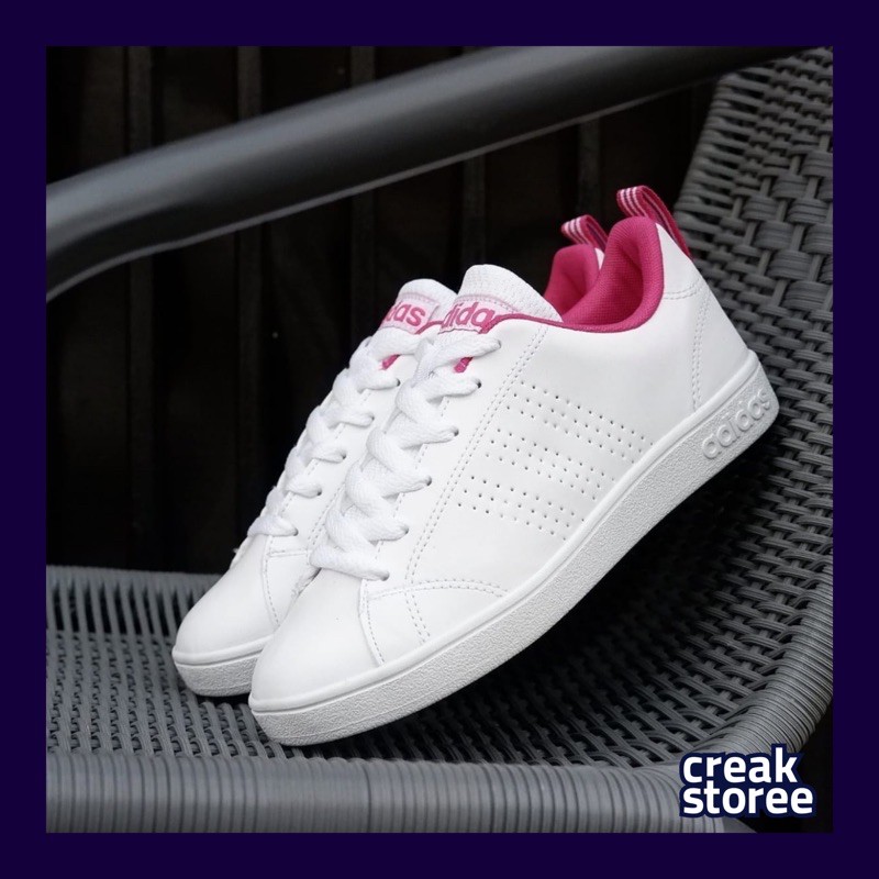 Adidas neo advantage white pink shop