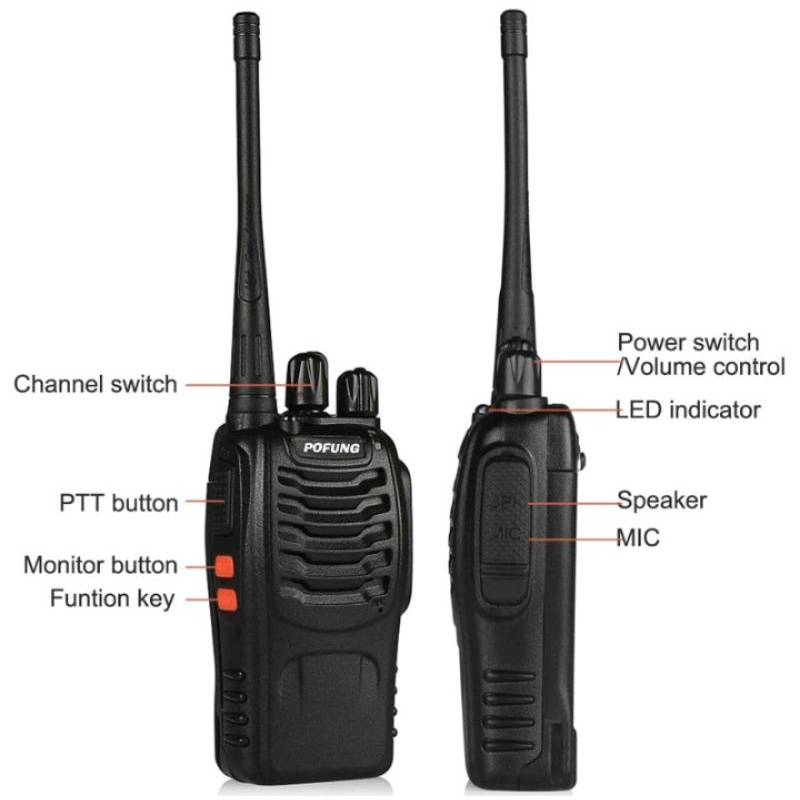 Pack De 2 Talkies-walkies Baofeng Pofung BF-888s UHF (400-470 MHz) – Neufs